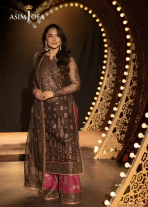 Asim Jofa AJLFF-11 Embroidered Javeria Net 3 Pcs