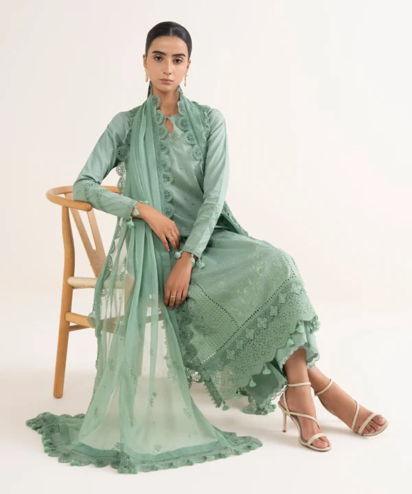 Saphire -  3 Piece - Embroidered Zari Lawn Suit