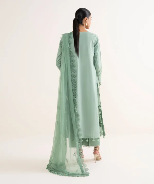 Saphire -  3 Piece - Embroidered Zari Lawn Suit - Image 2