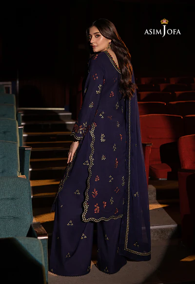 Asim Jofa - Embroidered Silk 3 Pcs - Image 2