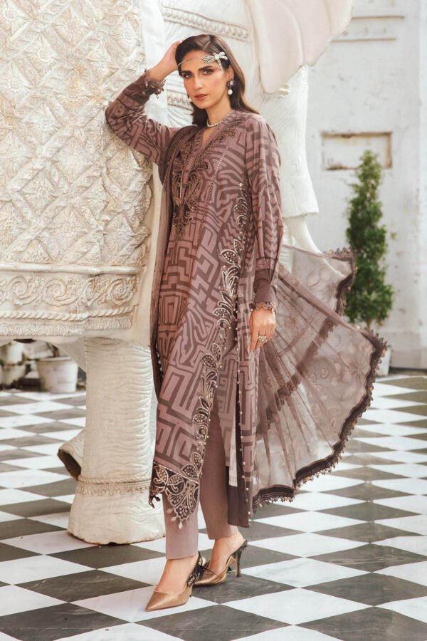 Maria-B Embroidered Cambric Suit | MPT-2703-B - Image 2