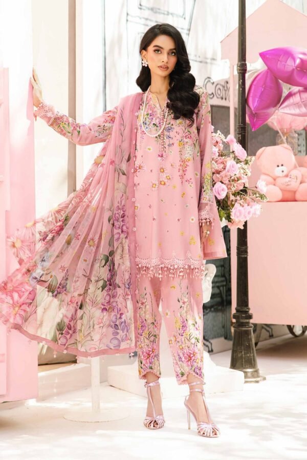 Maria-B  Embroidered Lawn Suit | MPT-2603-B